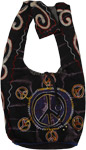 Hippie Peace Lovers Sack Hobo Bag