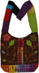 Multicolored Indian Shoulder Bag with Flowers [9376]