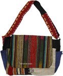 Hippie Patchwork Striped Book Shoulder Bag