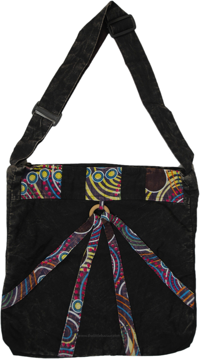 Arches Black Bohemian Shoulder Bag