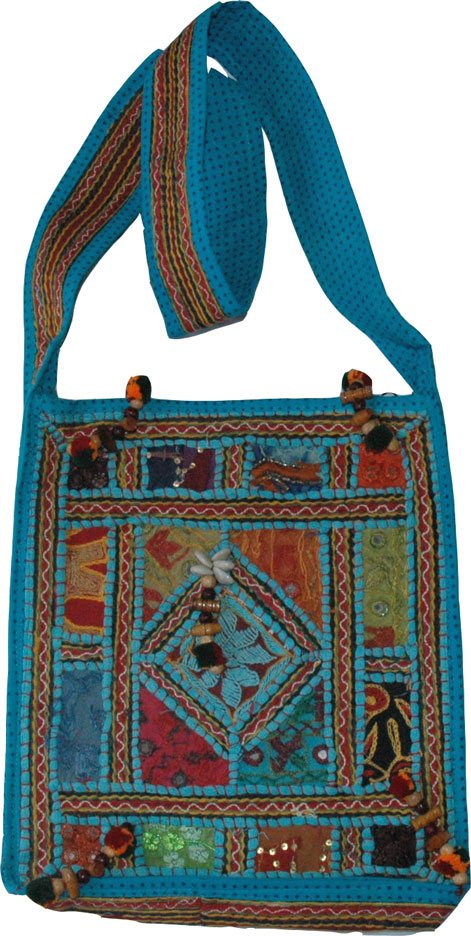 Venice Blue Patchwork Handbag