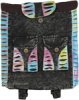 Boho Chic Side Sling Bag with Applique Work and Stripes