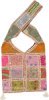 Square Patchwork Hippie Sachet Bag in Pink and Orange