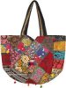 Colorful Vintage Banjara Embroidered Tribal Large Tote