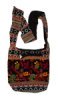 Black Hobo Small Side Sling Bag with Embroidery