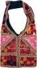 Embroidered Sling Bag in Pink with Purple Patchwork