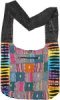 Boho Stonewashed Crossbody Bag with Patchwork