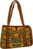 Earth Lovers Floral Brown Suede Laptop Bag