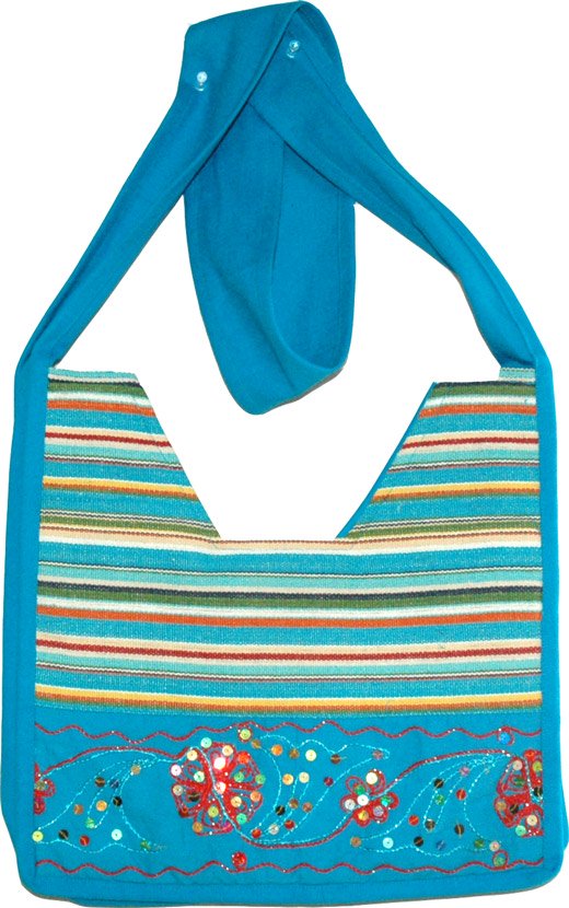 Bahama Blue Striped Handbag