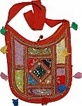 Bright Red Patchwork Handbag