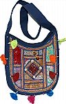 Navy Patchwork Handbag