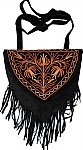 Black Suede Kashmiri Bag