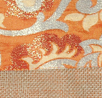 Jute Bag with Brocade Trim