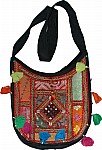 Black College Patchwork Handbag