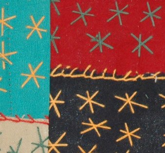 Multi Applique Work Handbag