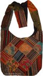 Terra-Cotta Geometric Patchwork Shoulder Bag