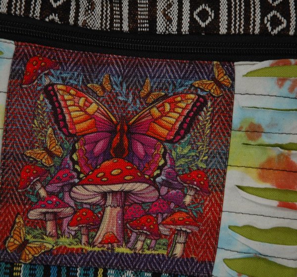 Mushroom Butterfly Boho Mini Crossbody Bag