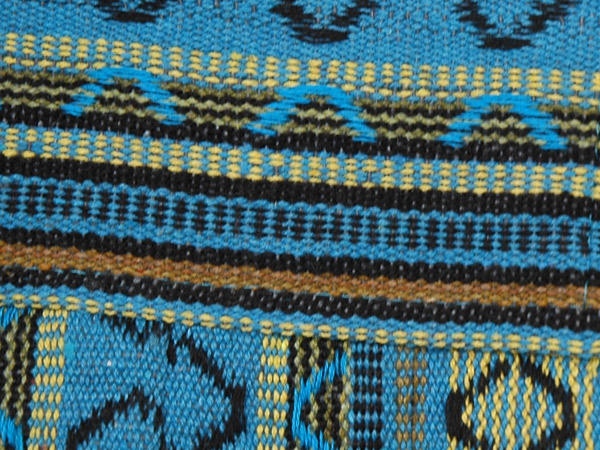 Turquoise Color Hippie Style Ikat Weave Boho Shoulder Bag
