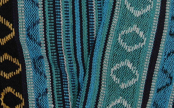 Ethnic Turquoise Cotton Boho Shoulder Tote