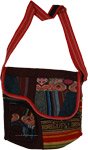Patchwork Woven Cotton Hippie Travel Flap Bag