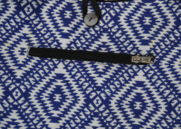 Blue White Dari Weave Thick Cotton Shoulder Bag