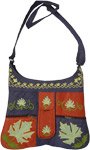 Adjustable Strap Embroidered Suede Cross Body Bag