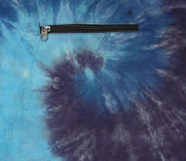 Cosmic Tide Blue Tie Dye Cotton Shoulder Bag