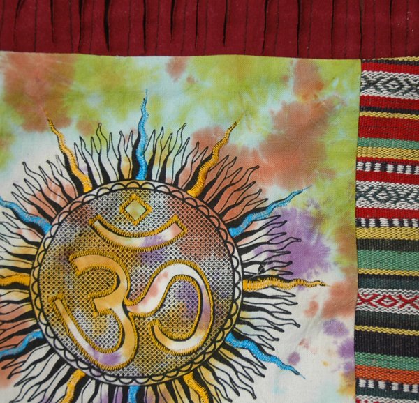 The Divine Om Hippie Cotton Handbag with Tie Dye