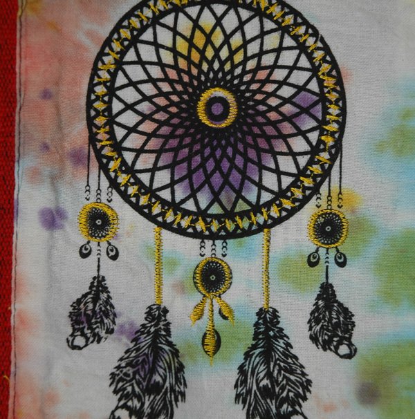 Multicolored Cotton Dream Catcher Mini Flap Bag