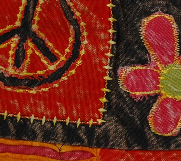 Hippie Love Festival Colorful Hobo Bag