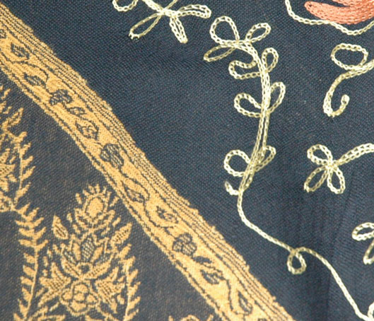 Scarf Shawl Embroidered Paisley