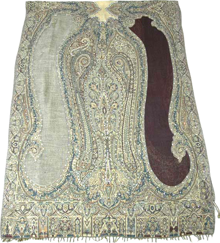 Blue Sequin Jamawar Stole