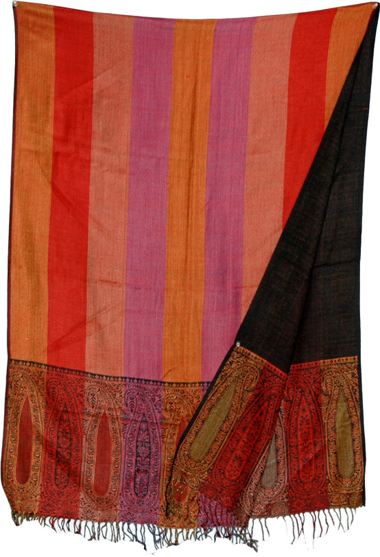 Reversible Jamawar Shawl Scarf