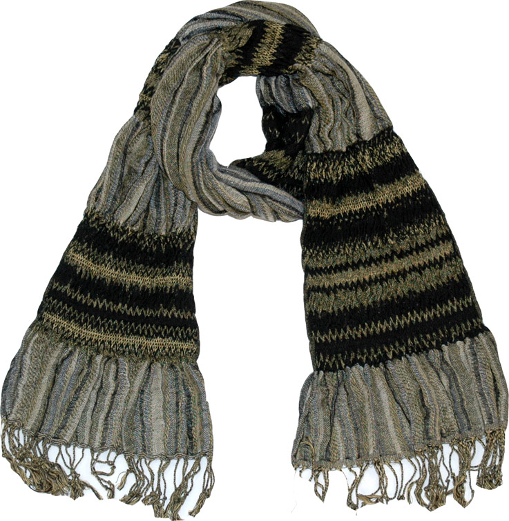 Gray Black Neck Scarf