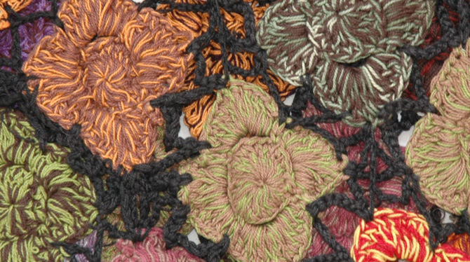 Lilac Khakhi Crochet Poncho Pattern
