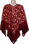 Mahogony Designer Wool Poncho