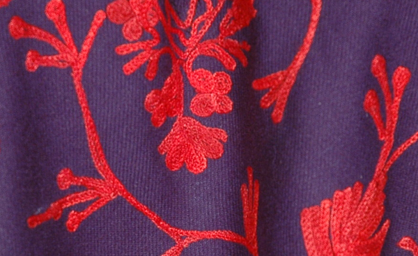 Indigo Purple Designer Wool Poncho