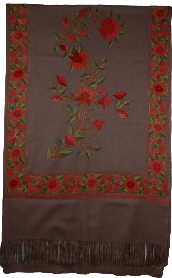 Ferra Floral Embroidered Shawl