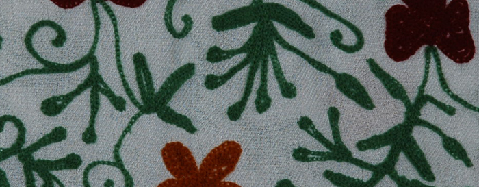 Flower Bud Embroidered Stole