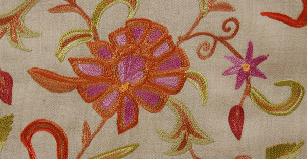 Vanilla Embroidery Shawl Stole