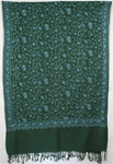 Green Embroidery Shawl Stole