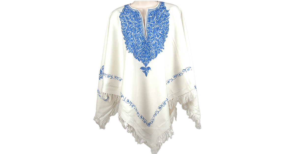 kashmiri shawl poncho