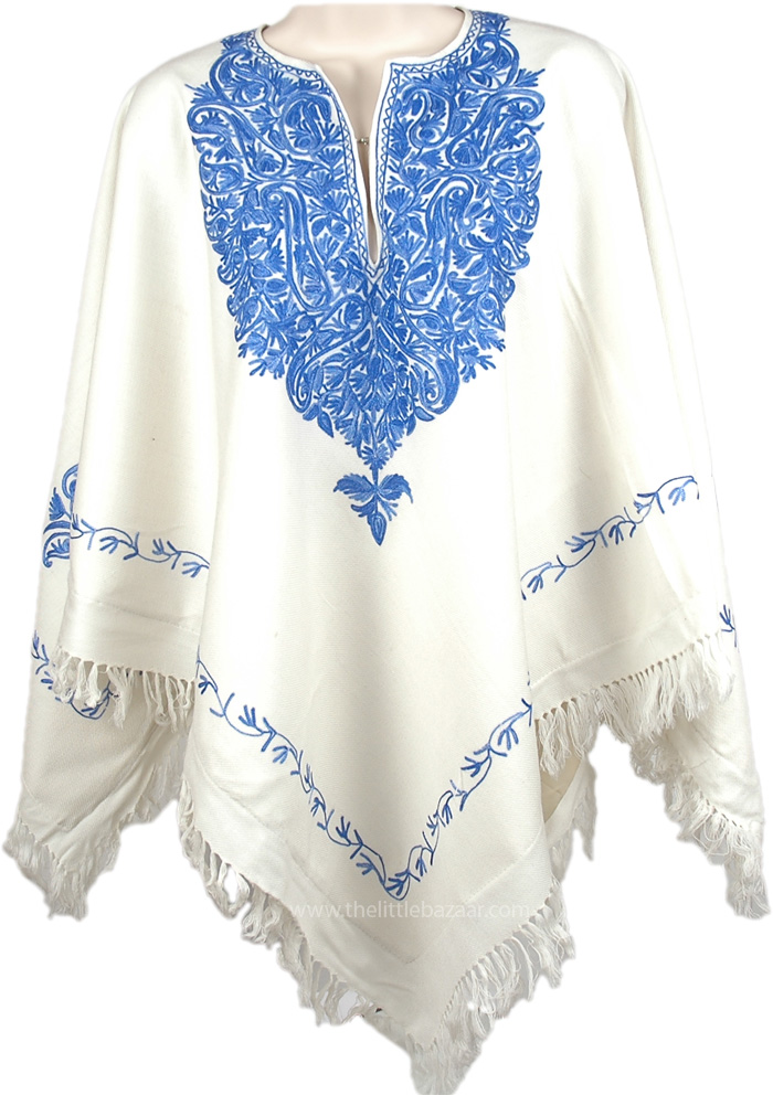 Westar Kashmiri Embroidered Wool Poncho