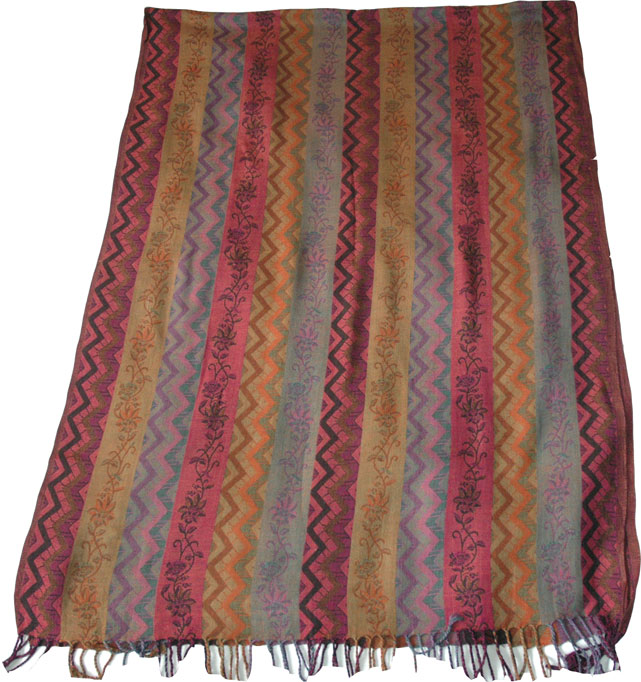 Reversible Jamawar Stole Shawl Scarf