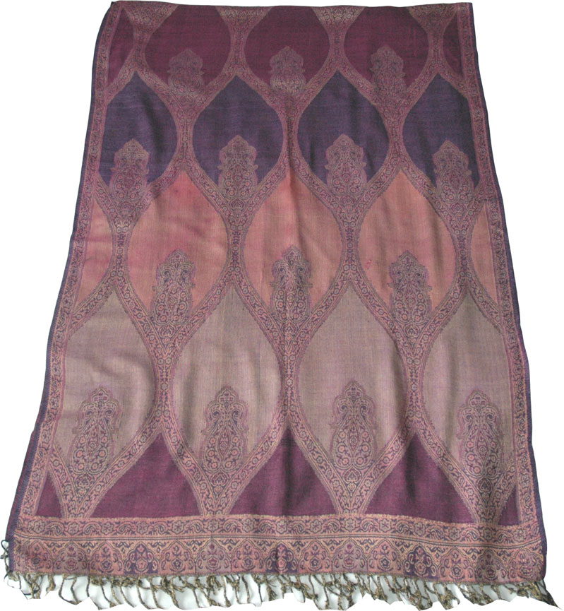 Purple Paisley Jamawar Shawl 