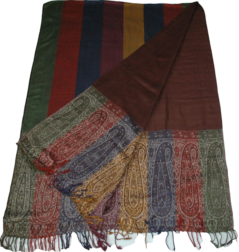 Reversible Jamawar Stole Shawl Scarf | Scarf-Shawls