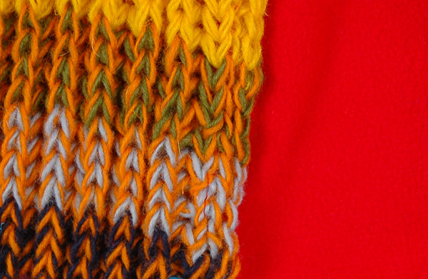 Hand Knitted Woolen Warm Neck Scarf in Winter Flame