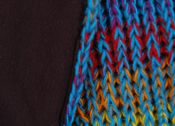 Turquoise Toned Hand Knitted Woolen Warm Neck Scarf