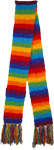 Rainbow Hand Knitted Woolen Long Neck Scarf