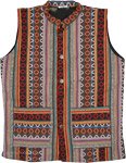 Fall Hippie Unisex Vest with Inner Fleece Lining Hip Length [8004]